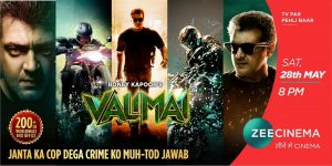 Biggest action entertainer ‘Valimai’ is set to have its World Television Premiere on Zee Cinema