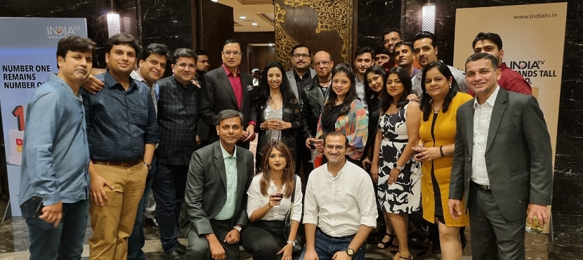 Rajat Sharma and Ritu Dhawan of India TV host a glittery party on being No.1 for 6th week in a row