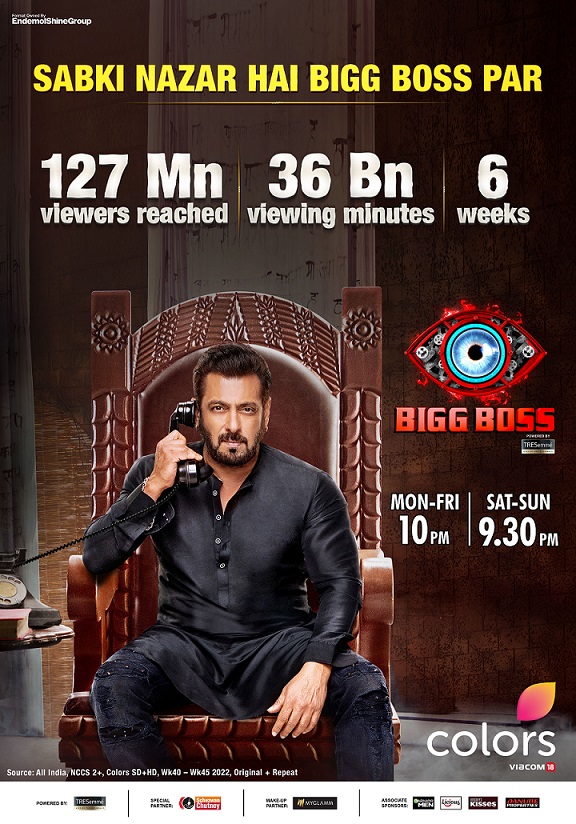 COLORS ‘Bigg Boss 16’ hits the no.1 spot in the non-fiction category