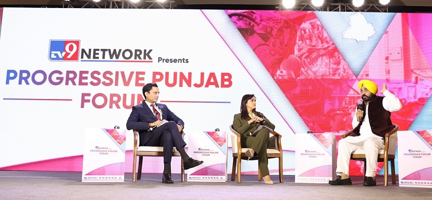 Punjab CM Mr Bhagwat Mann rolls the red carpet to India Inc at TV9 Progressive Punjab Forum in Mumbai