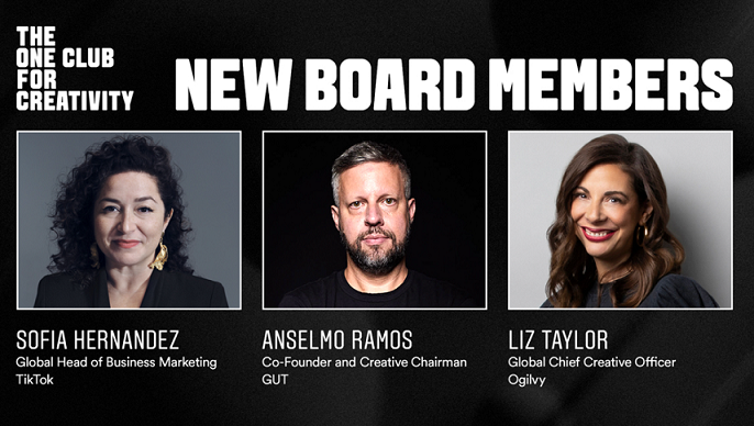 The One Club names three creative leaders to Board of Directors