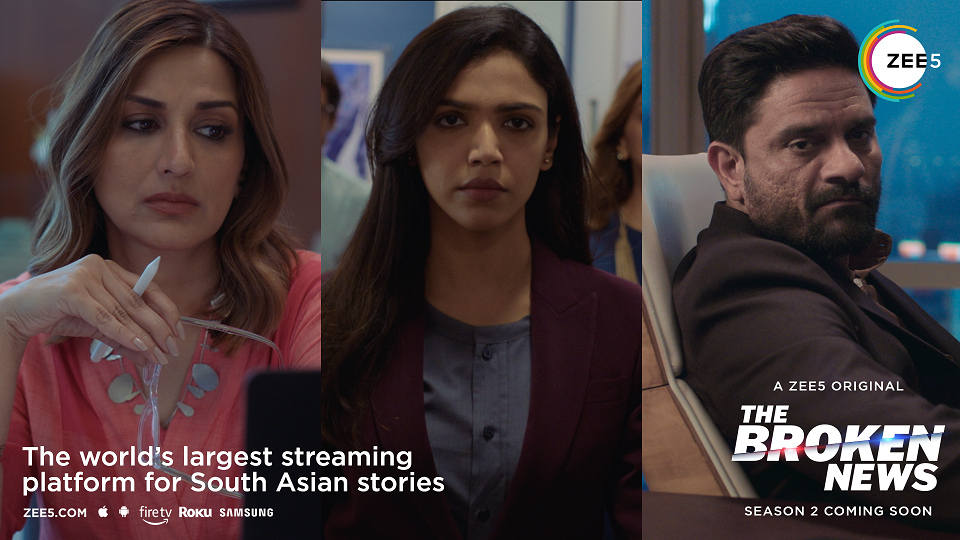 ZEE5 Global commissions the second season of popular BBC Drama - The Broken News in partnership with BBC Studios India