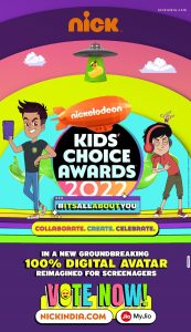 Nickelodeon Kids’ Choice Awards 2022 is back in a digitally power-packed avatar that inspires kids with #AllAboutYou