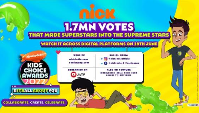 Kids have chosen their favourites with a record breaking 1.7 million votes at Nickelodeon Kids' Choice Awards 2022
