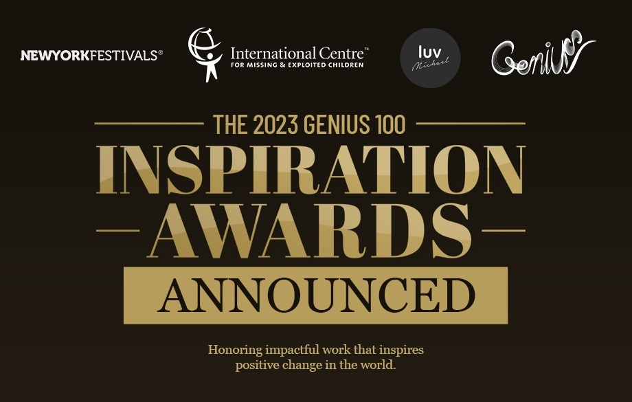 NYF Advertising Awards and the Genius 100 Foundation Announce the 2023 Genius 100 Inspiration Award Winners 2 NYF Advertising Awards and the Genius 100 Foundation Announce the 2023 Genius 100 Inspiration Award Winners