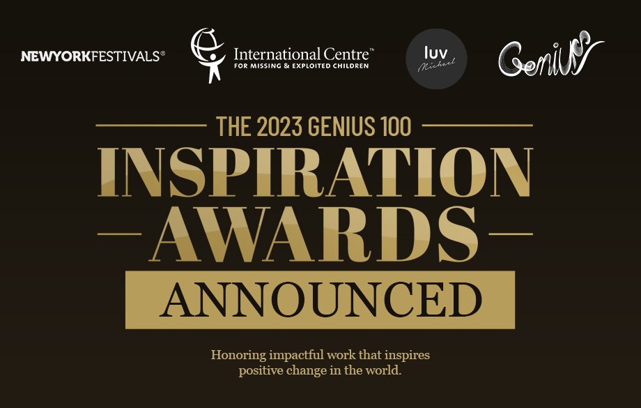 NYF Advertising Awards and the Genius 100 Foundation Announce the 2023 Genius 100 Inspiration Award Winners