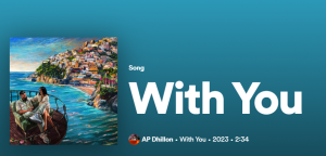 AP Dhillon soars high on Spotify, courtesy his new single, ‘With You’