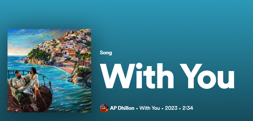 AP Dhillon soars high on Spotify, courtesy his new single, ‘With You’