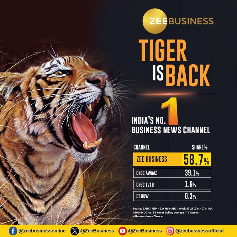 Zee Business takes the crown: India's premier business news channel in dominating victory