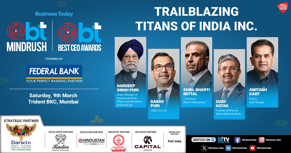 Business Today MindRush & BT Best CEOs Awards: Building Resilient & Sustainable Businesses in a Changing World