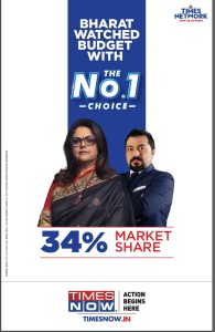Times Now Sets New Standard With 34.3% Market Share During Union Budget