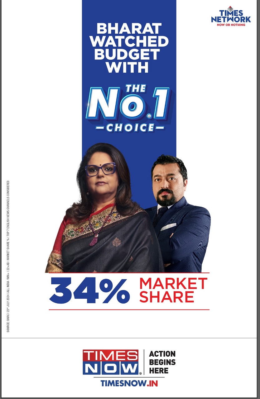 Times Now Sets New Standard With 34.3% Market Share During Union Budget