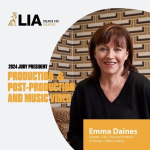 LIA names Emma Daines as Jury President for Production & Post-Production and Music Video