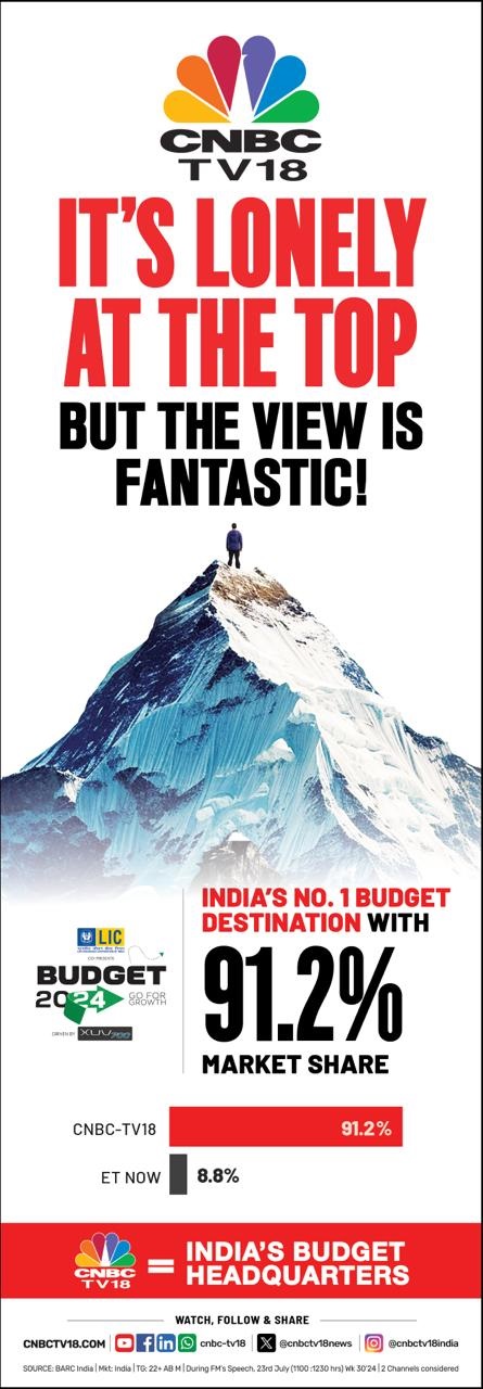 CNBC-TV18 launches Ad campaign to establish its dominance on Budget Day