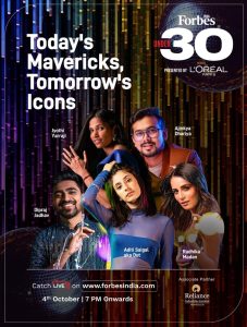 Forbes India Under 30 to recognise exceptional young achievers on 4th October