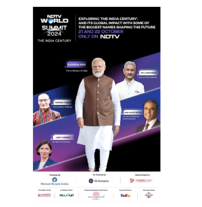 NDTV Unveils an Exceptional Line-Up of Visionaries for the Inaugural Edition of the NDTV World Summit – 2024