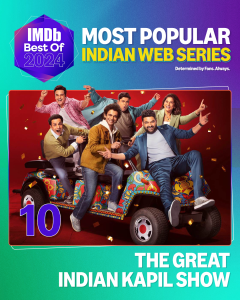 The Great Indian Kapil Show Secures the 10th Spot on IMDb's Most Popular Indian Web Series of 2024 list