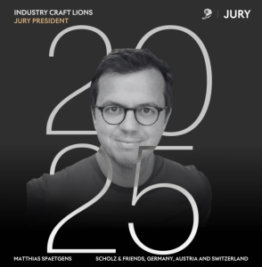Matthias Spaetgens becomes jury president at the Cannes Lions 2025
