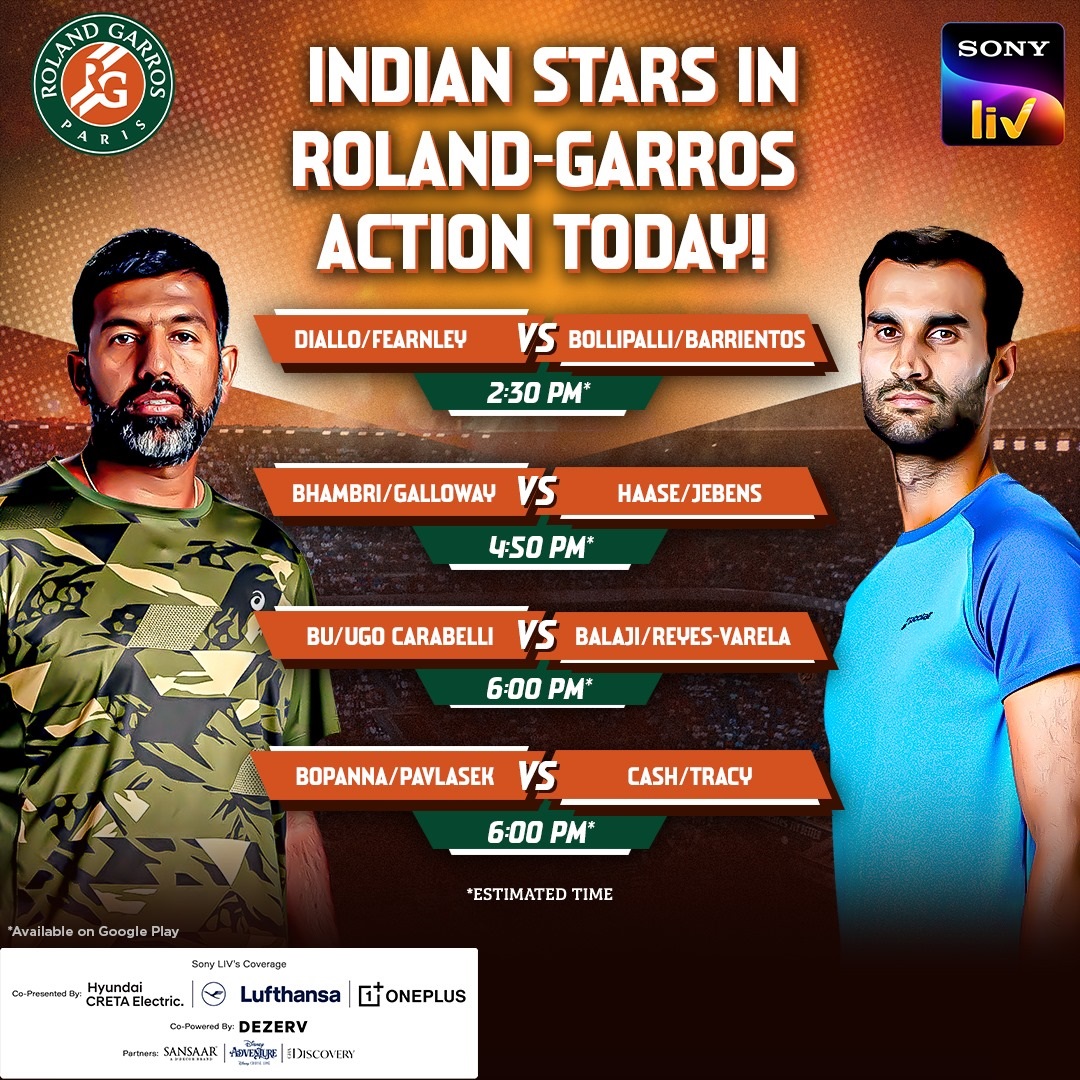 Top global brands partner with Sony LIV for Roland Garros 2025