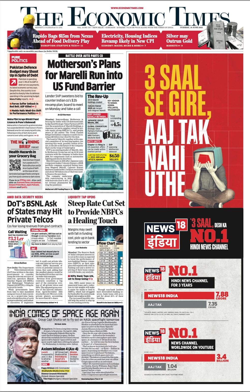 News18 India launches print campaign to announce its dominance over Aaj Tak