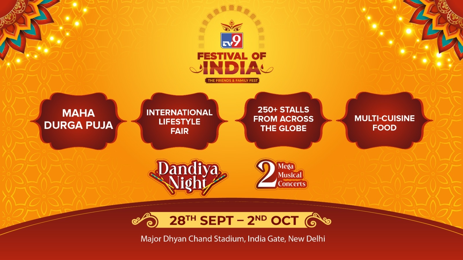 Delhi to Host 3rd Edition of “TV9 Festival of India” at Major Dhyan Chand Stadium