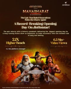 JioHotstar Leads India’s AI Entertainment Revolution with Record-Breaking launch of Mahabharat: Ek Dharamyudh