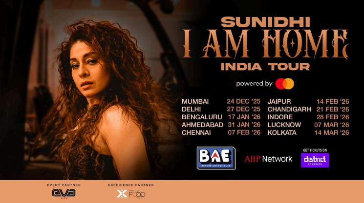 BAE Announces it’s 1st concert tour "I Am Home India Tour with Sunidhi Chauhan" - A 10-City Tour