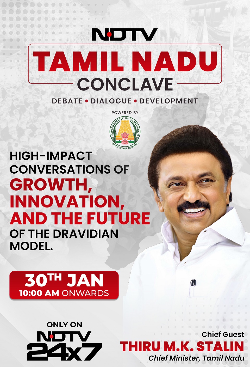 Tamil Nadu CM MK Stalin, Kamal Haasan and Udhayanidhi Stalin to Share the Stage as NDTV Brings Tamil Nadu’s Biggest Political Voices Together Ahead of 2026 Polls