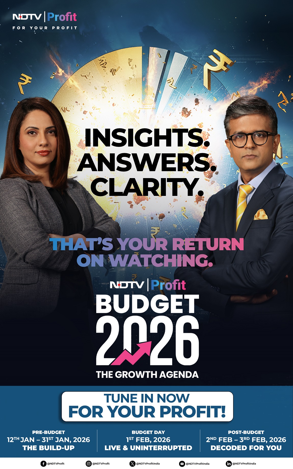NDTV Profit Launches "Return on Watching’ – A High-Impact Editorial Campaign for Union Budget 2026