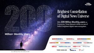 Times Network is the celebrated No 3 Digital News Publisher- Records 228 Mn Monthly Unique Users