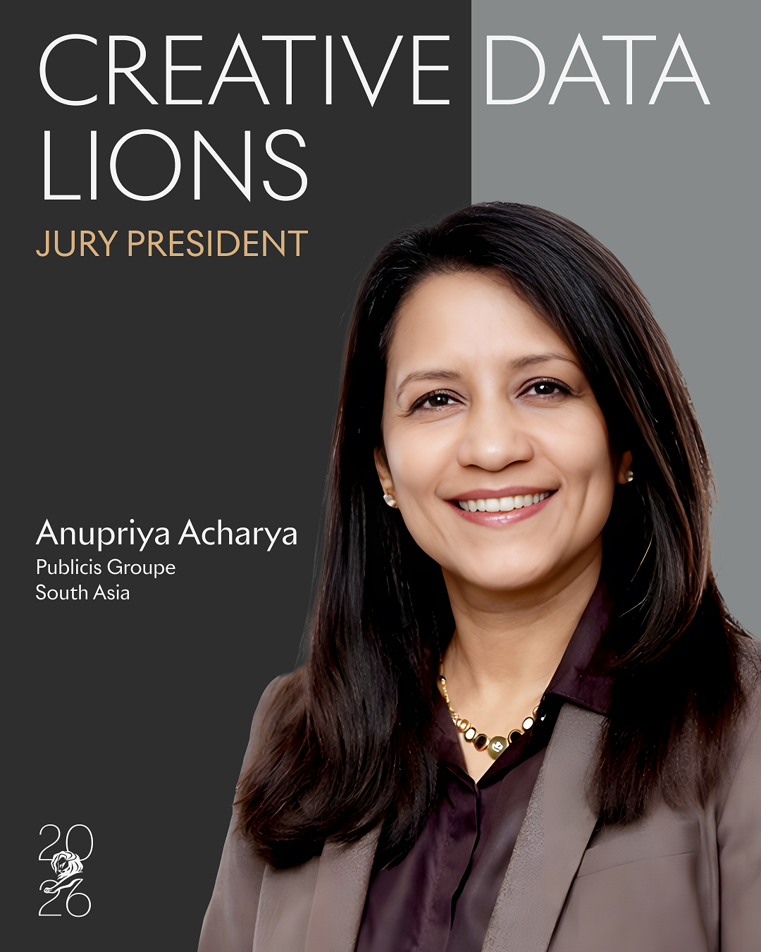 Anupriya Acharya becomes first Indian Jury President for Creative Data Lions, at Cannes Lions 2026