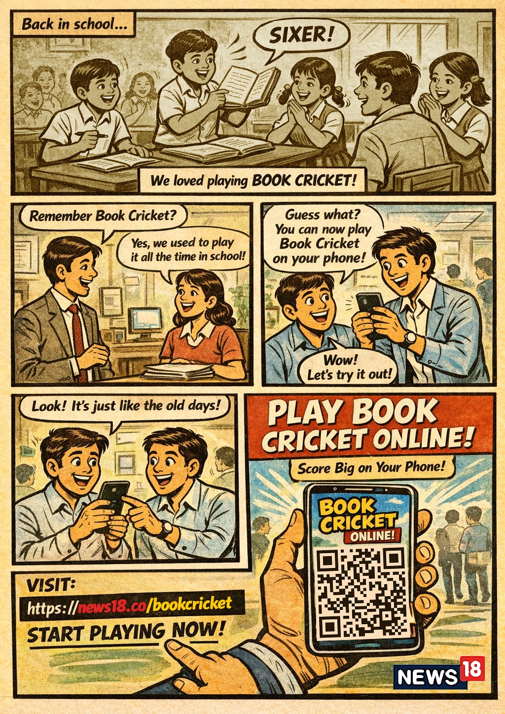 News18 Launches 'Book Cricket' Game, Revives Classroom Classic for the T20 World Cup