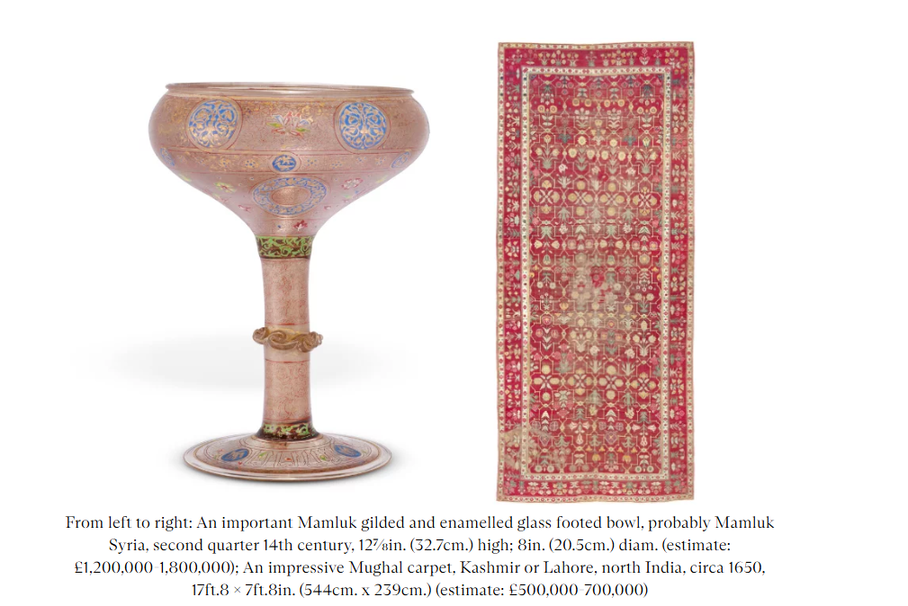 Art of the Islamic and Indian Worlds including Rugs and Carpets