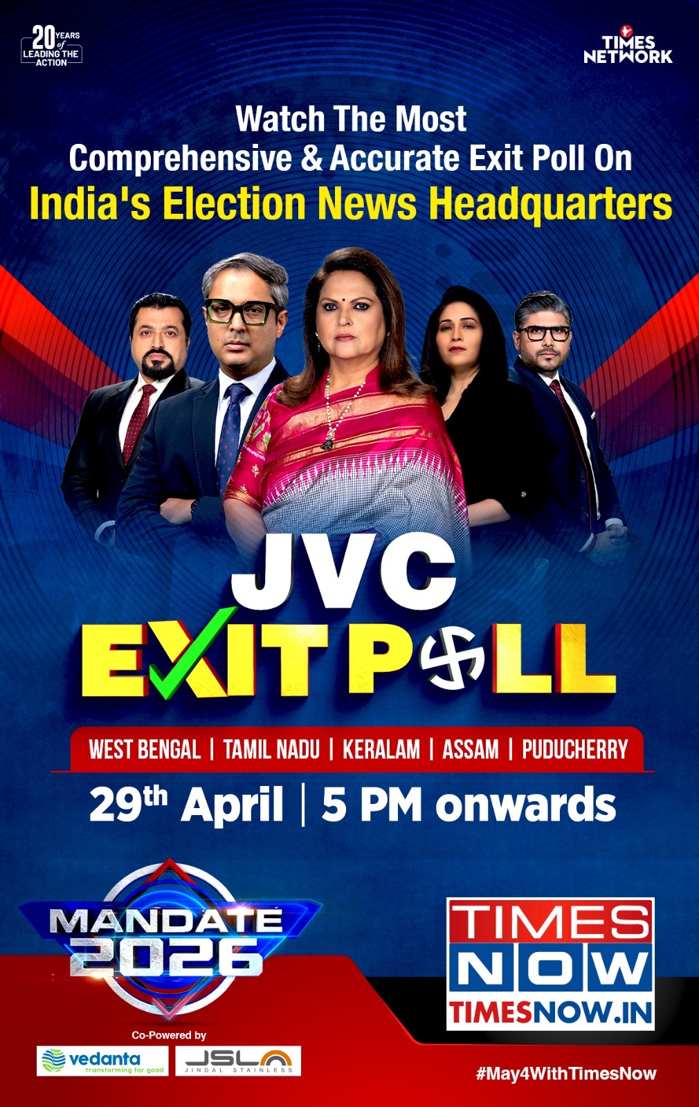 Times Network Unveils India’s Most Comprehensive Exit Poll Coverage Across Times Now and Times Now Navbharat