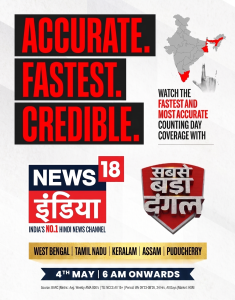 News18 India Gears Up for Mega Counting Day Coverage with ‘Sabse Bada Dangal’ on May 4